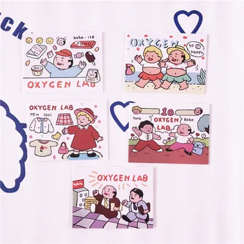 Бесплатная доставка 5/9 штук Корейских вкладок с винтажными иллюстрациями, карточки с наклейками для аккаунта Oxygen Old Man Hand, карточки для домашнего обучения, милая рука