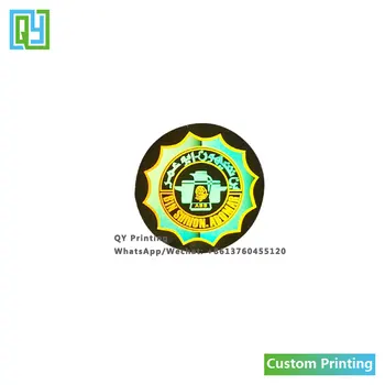 10000 шт. 30x30 мм Напечатанная на заказ 2D 3D Постоянная голограмма Золотая фольга Голографический Фирменный знак Безопасности Этикетка для упаковки Наклейки
