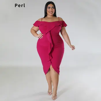 Perl Плюс Размер, сексуальное милое платье макси с разрезом для женщин, модные платья с высокой талией, трендовая одежда для вечеринок, женская одежда