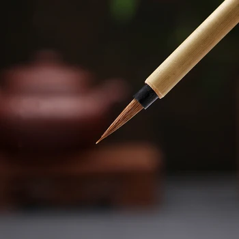 Кисть Shuangxi Shanlian Lake brush, зеленый шест, сухожилие листа, кисть Langhao hook line brush, кисть для тщательного рисования линий китайской живописи,