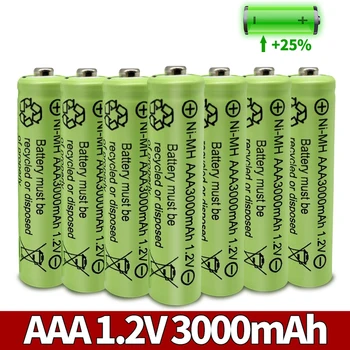 1-20 штук 1,2 В AAA 3000 мАч 3A Ni-MH желтый аккумуляторный элемент для MP3 радиоуправляемых игрушек светодиодный фонарик 