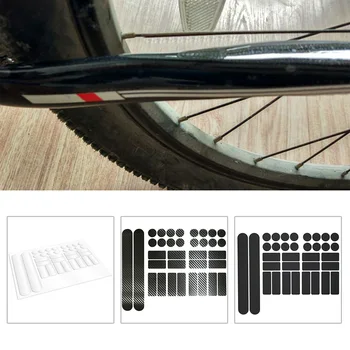 1 Комплект Защитной Пленки Для Велосипеда Водонепроницаемая Рама Горного Велосипеда Передняя Вилка Защитная Пленка Защита Рамы Углеродная Пленка