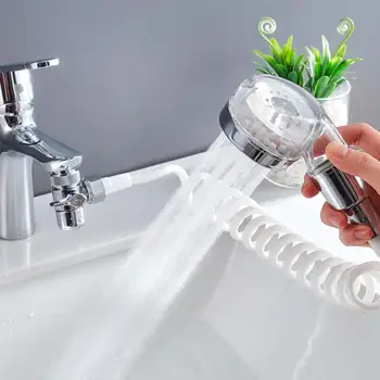 1 комплект Насадки для душа Водосберегающий смеситель для подачи воды Внешний Шампунь Для душа ABS Распылительная насадка высокого давления для аксессуаров для ванной комнаты