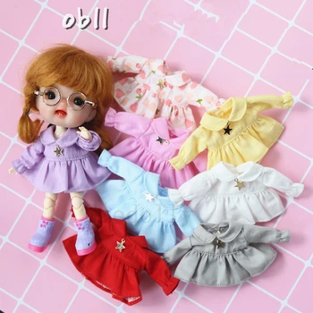 1 шт. милое кукольное платье ручной работы OB11 для Obitsu 11, 1/12 Аксессуары для кукольной одежды BJD