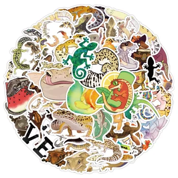 10/50 шт., настенная ящерица с изображением Геккона, наклейки с животными для скейтборда, наклейки для багажа, детские игрушки