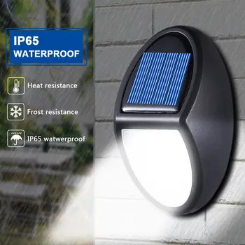 10 Светодиодных Солнечных Настенных Светильников IP65 Водонепроницаемые Охранные Настенные Светильники Garden Outdoor solar control Lamp Длительного Действия С Батареей