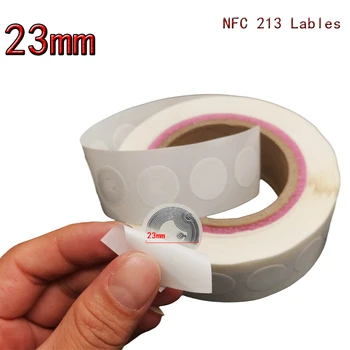 10 шт./лот 23 мм NFC213 Ntag 213 Смарт-метки NFC Наклейки Протокол ISO14443A 13,56 МГц 144 Байта Универсальная RFID-метка NFC 213 Label