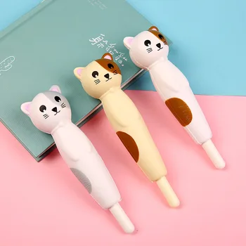 20 штук Новой креативной ручки с милым котом, уменьшающей давление, корейской версии, трендовой Студенческой нейтральной ручки, забавной канцелярской ручки для письма в офисе.