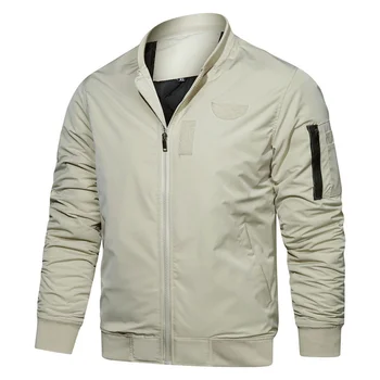 2022 Качественная куртка-бомбер, однотонная тонкая повседневная куртка, мужская весенне-осенняя верхняя одежда, Спортивная одежда, мужские куртки, мужские пальто