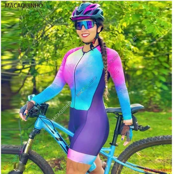 2023 Kafitt женский горный комбинезон, одежда для велосипедного триатлона с длинными рукавами UV 50 +