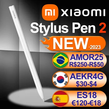 2023 Xiaomi Stylus Pen 2 Магнитная смарт-ручка для Xiaomi Pad 6 Pad и планшета 5 Pro 4096 Level Sense Тонкий Толстый карандаш для рисования