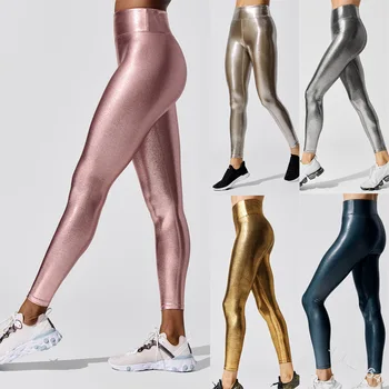 2023 Новые однотонные брюки с высокой талией горячего тиснения, брюки-карандаш, Женские леггинсы с высокой талией, сексуальные