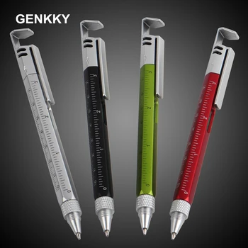 2ШТ Многофункциональная ручка GENKKY, Отвертка, подставка для шариковой ручки, Подарочный инструмент, Школьные канцелярские принадлежности, канцелярские ручки