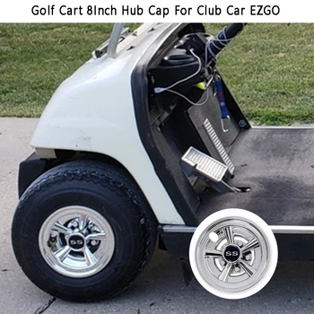 2шт 8-дюймовые чехлы для колес гольф-кара SS, 5-спицевая дизайнерская крышка ступицы для гольф-кара для клубного автомобиля EZGO Yamaha