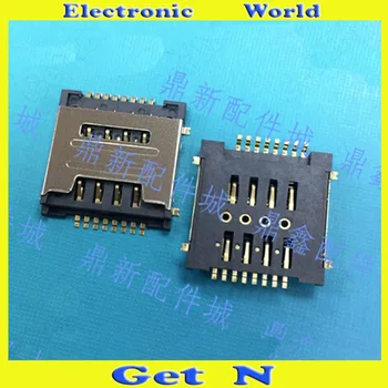 30шт 16-контактный позолоченный Высококачественный Низкопрофильный держатель для SIM-карт с 2 SIM-картами, слот-лоток Сделано в Тайване 2 в 1