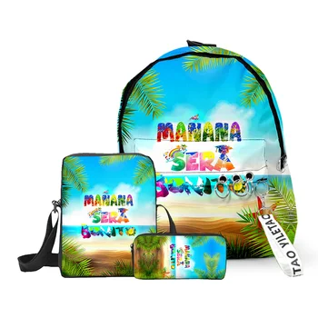 3D Рюкзак Manana Sera BonitoI, ученики начальной и средней школы, Мальчики и девочки, Оксфордский Водонепроницаемый школьный рюкзак, сумка для ноутбука для подростков