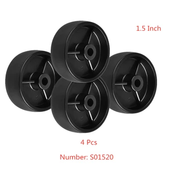 4 шт. / лот Колесики 1,5-дюймовые черные полипропиленовые с одним колесом, Легкая пластиковая гладкая деталь Диаметром 40 мм, мебель