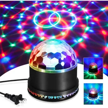 48 светодиодных диско-хрустальных вращающихся магических шаров, 6 цветных сценических проекционных ламп, управление музыкой, лампа для вечеринки с дистанционным управлением