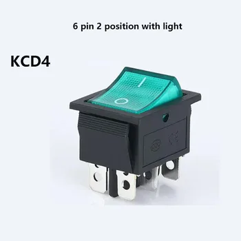 5 ШТ KCD4 6-контактный переключатель включения-ВЫКЛЮЧЕНИЯ лодки 4-контактный 2-позиционный с выключателем света