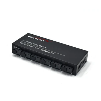 6F2E 10/100 М 2 * RJ45 6* SC оптоволоконный Порт 20 КМ Fast Ethernet Коммутатор Медиаконвертер