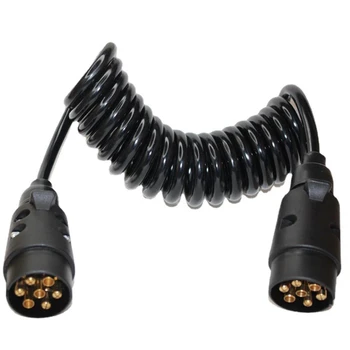 7-контактный разъем для прицепа, Жгут проводов, Удлинительный кабель с гусиной шеей, шнур длиной 2 метра