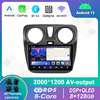 9 Дюймов Android 12,0 Для Renault Lodgy Dacia Dokker 2012-2021 Мультимедийный Плеер Авто Радио GPS Carplay 4G WiFi DSP Bluetooth