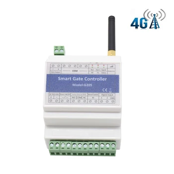 DIN-рейка 200 пользователей GSM 4G SMS-вызов Пульт дистанционного управления Открывателем ворот G205 Одиночный релейный переключатель Сигнализация об отключении питания Цифровой вход