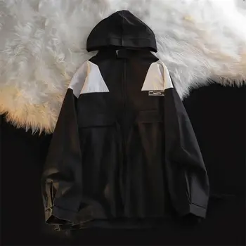 Deeptown Harajuku Куртка Оверсайз, Женская технологичная Корейская уличная одежда, спортивные куртки, модные ветровки для пары, винтажная уличная одежда