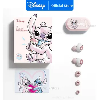Disney Lilo & Stitch Angel D29 Беспроводные наушники Bluetooth 5.3, Hi-Fi Стерео Гарнитура для вызова HD, наушники Smart Touch с длительным сроком службы.