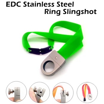 EDC Мощное кольцо для рогатки Охотничья Катапульта Металлическая с резинкой Охотничья Рогатка Инструмент для охоты Пальчиковые рогатки