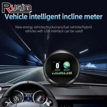 GPS Автомобильный HUD Дисплей Измеритель Наклона Головного Дисплея Автомобильный Датчик Спидометр Функция Сигнализации Автомобильные Электронные Аксессуары GP11