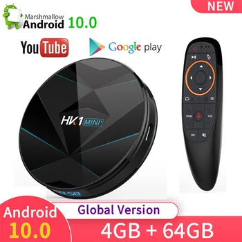 HK1 MINI PLUS Android 10 Smart TV BOX RK3318 Четырехъядерный 2,4 G и 5G WIFI телеприставка медиаплеер VS HK1 MAX Google Voice PK H96MAX