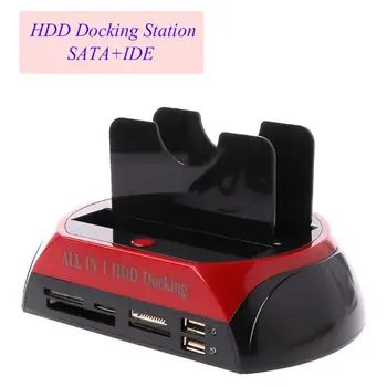 IDE SATA Dual All In 1 HDD Dock Док-станция Для Жесткого диска Жесткий Диск 2,5 3,5 Считыватель Usb 2,0 US Внешняя Коробка Корпус Чехол