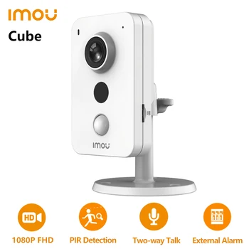 IMOU Cube 2-мегапиксельная 4-мегапиксельная Wifi-камера Smart Home PIR Detection Alarm Cam Для помещений, мини-радионяня с двусторонним разговором 1080P, с портом Ethernet