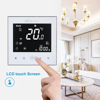 KKmoon Цифровой термостат для подогрева пола для системы электрического отопления Датчик воздуха в полу WiFi домашний комнатный регулятор температуры