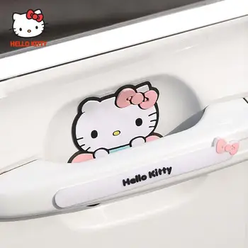 Kawaii Sanrio Автомобильные Аксессуары Hello Kitty Дверной Бампер Полоса Против Царапин Полоса Автомобильные Наклейки Милые Аниме Боковые Амортизаторы Двери