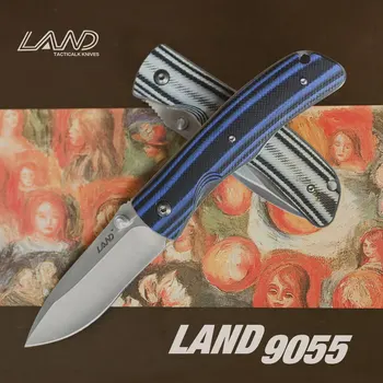 LAND 9055 8Cr14Mov Карманный складной нож для кемпинга, рыбалки, охоты, тактические ножи выживания с рукояткой G10