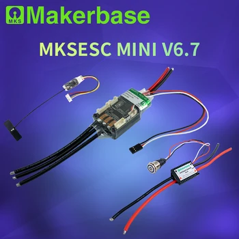 Makerbase VESC MINI 6.7 Электрический регулятор скорости для скейтборда с радиатором 13S ESC На основе VESC 6.6