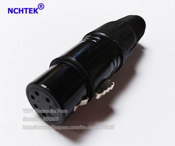 NCHTEK XLR 5-контактный разъем для микрофона Mic, разъем для микрофона черного цвета/1ШТ