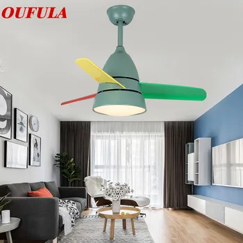OUFULA, Современные Потолочные вентиляторы, лампы С дистанционным управлением, Модные Декоративные Для дома, гостиной, спальни, столовой