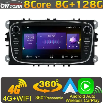 Owtosin 8G + 128G Android 11 Автомобильный DVD Мультимедиа Для Ford S-Max C-Max Galaxy Mondeo Focus Радио GPS CarPlay Видео Стерео Головное Устройство