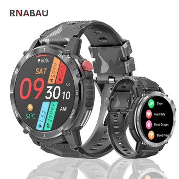RNABAU C22 Профессиональные Водонепроницаемые смарт-часы для фитнеса с возможностью разговора, большой экран с частотой сердечных сокращений Bluetooth, 1,6 дюйма
