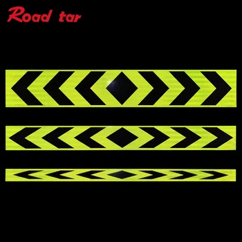 Roadstar 1 комплект = 3 шт. Светоотражающая наклейка с предупреждающей лентой со стрелками для обеспечения безопасности дорожного движения для легковых автомобилей и грузовиков