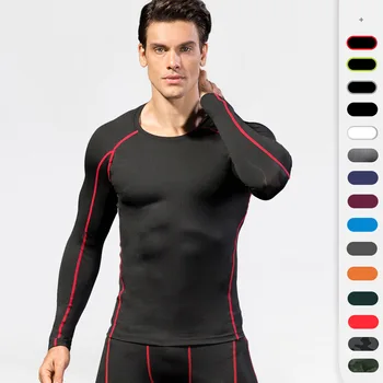S-мужская облегающая одежда для фитнеса, Спортивная футболка для бега, Спортивная одежда для спортзала, мужская