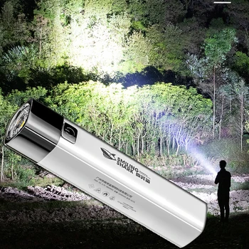 USB фонарик Банк питания мобильный телефон аккумуляторная лампа сильный свет выдаче Факел мини кемпинг Рыбалка Факел