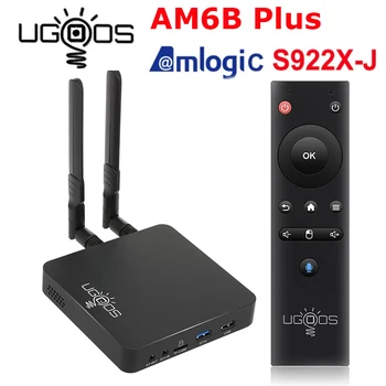 Ugoos AM6B plus Android 9,0 Amlogic S922X-J Smart TV Box 4 ГБ 32 ГБ 6 WiFi6 BT 5,0 vs AM6 plus Fast tvbox Горячая распродажа телеприставки
