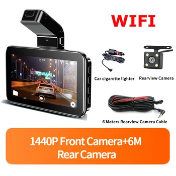 WIFI DVR Рекордер Dashcam 1080P Dash Автомобильная Регистраторная Камера С Двойным Объективом, Встроенный G-Сенсор, Петлевая Запись, Мониторинг парковки