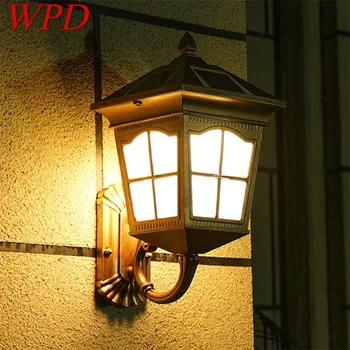 WPD Наружные солнечные настенные бра LED Водонепроницаемая современная лампа IP65 для украшения крыльца дома