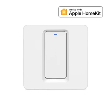 Wi-Fi Smart Не нужен, кнопка нейтральной линии, включение / выключение света, настенный выключатель 86x86 мм, Работа с Apple HomeKit