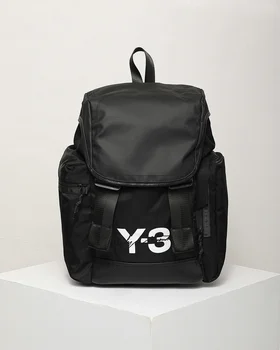 Y3 Yohji Yamamoto Вышитый Модный Брендовый Дизайн Мужской Рюкзак Для Путешествий, Хипстерский Рюкзак Для Путешествий, Рюкзак в Темном Стиле, Спортивная Сумка
